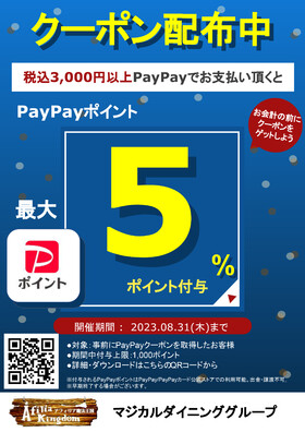 7/24～　PayPay支払いでお得なポイントバックキャンペーン
