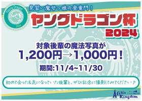 11/4～30　ヤングドラゴン杯2024 開催決定！