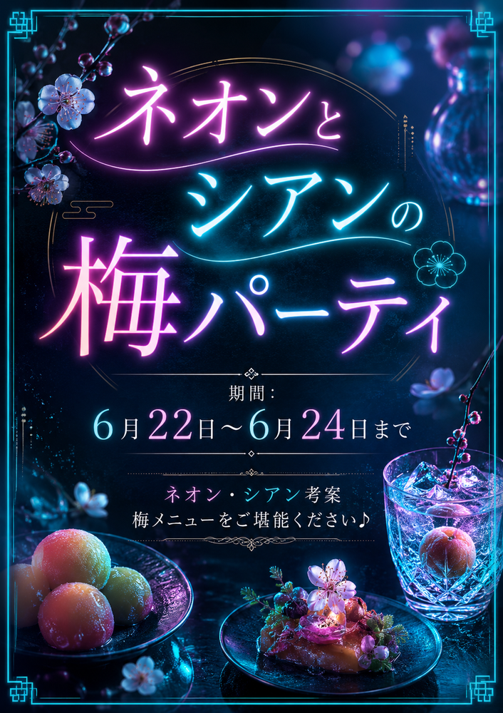 6/22-24 ネオンとシアンの梅パーティ@ブルジュール